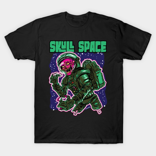 Skull Space Zombie Astronaut T-Shirt by eShirtLabs